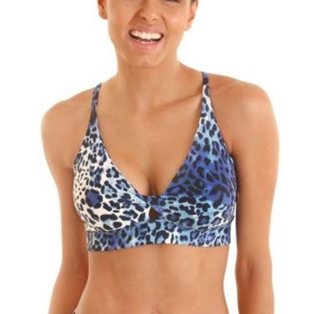 Liquido Blue Leopard Print Leggings - Picture 8 of 10